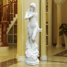 garden decoration sculpture white nude woman life size marble lady statues